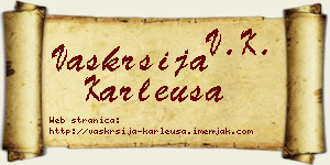 Vaskrsija Karleuša vizit kartica